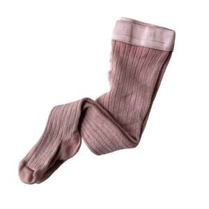 Collegien Glitter Ribbed Tights - Pink - 1Y